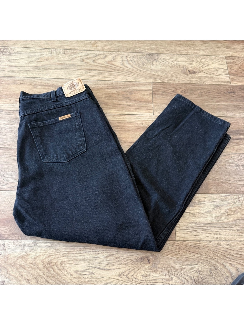 Dickies 13292RBB Black Relaxed Straight Jeans 40x32